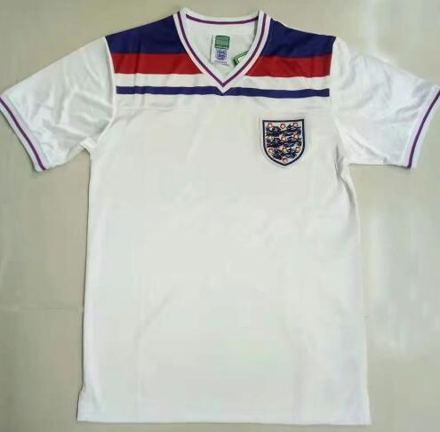 1982 England Retro Home Kit Soccer Jersey